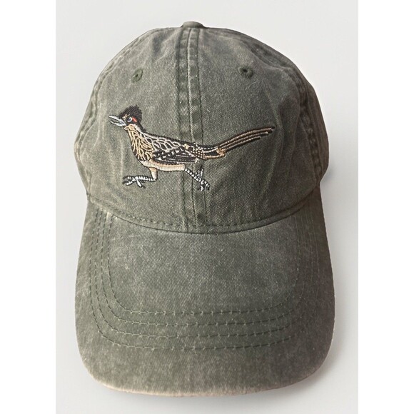 ECO Reptile Shirts Flagstaff Arizona Roadrunner Ball Cap Hat Green Adjustable - Picture 1 of 7